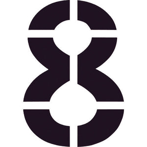 吹付けプレート　ステンシル　文字高１００　数字８