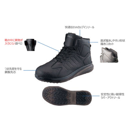 ﾌﾟﾛﾃｸﾃｨﾌﾞｽﾆｰｶｰ　NS922　黒　24.0～30.0ｃｍ