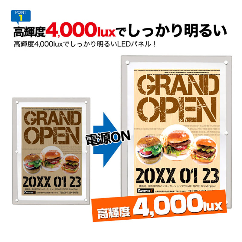 【２台セット】　アクリルフレームＬＥＤパネル　Ａ１