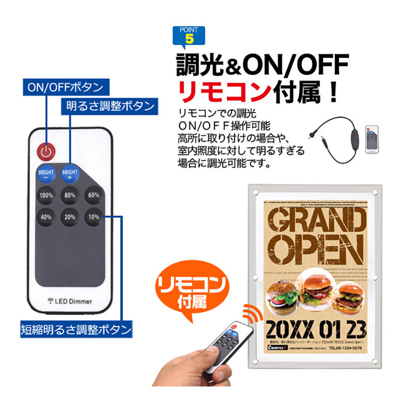 【２台セット】　アクリルフレームＬＥＤパネル　Ａ１