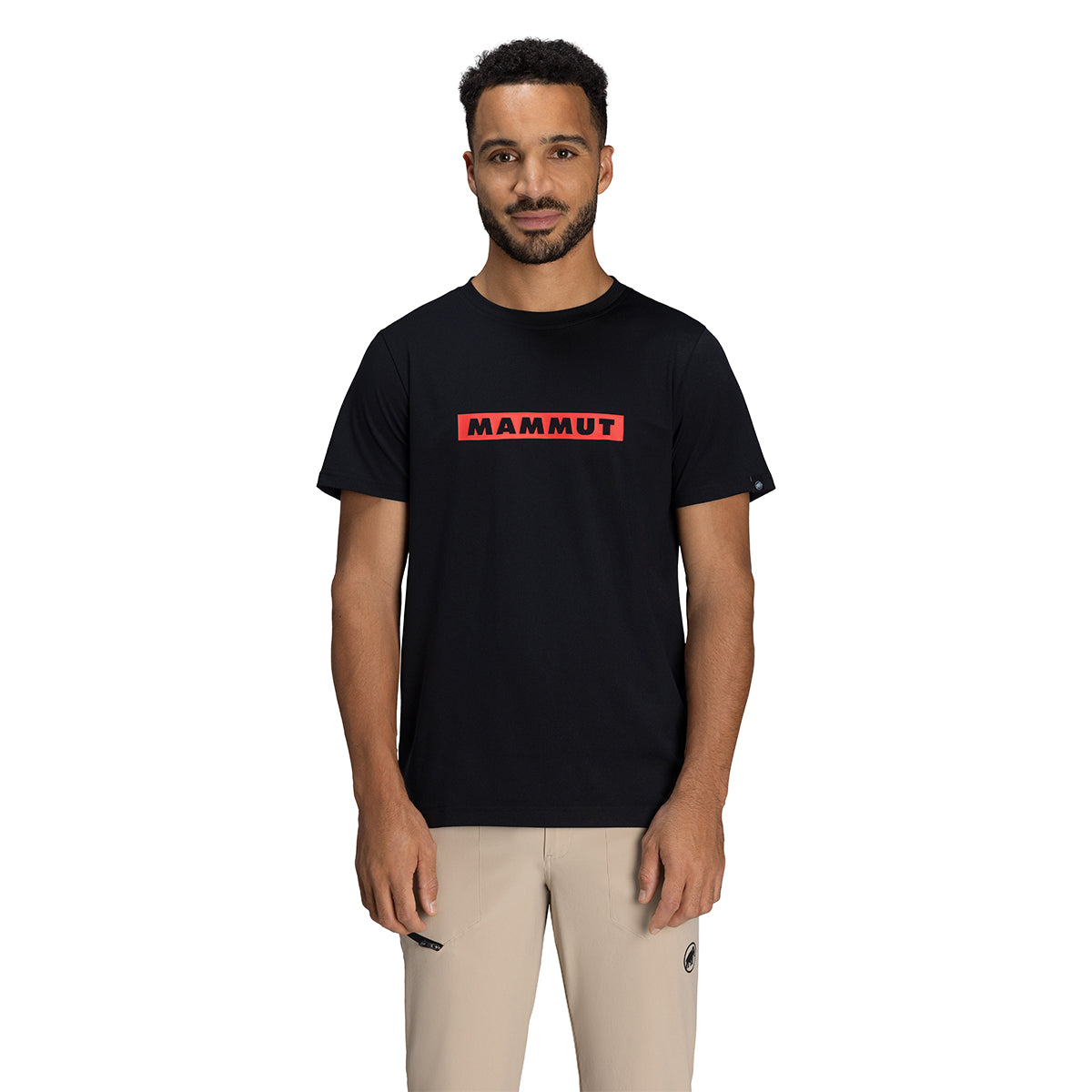 【マムート】ＱＤロゴプリントＴシャツ　００７５８　ｒｅｄ　ＰＲＴ２　ブラック