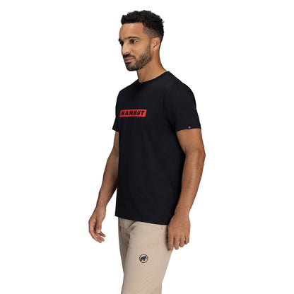 【マムート】ＱＤロゴプリントＴシャツ　００７５８　ｒｅｄ　ＰＲＴ２　ブラック