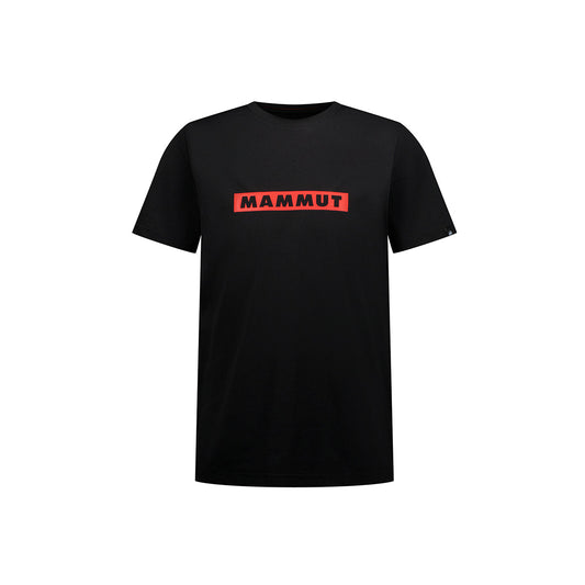 【マムート】ＱＤロゴプリントＴシャツ　００７５８　ｒｅｄ　ＰＲＴ２　ブラック