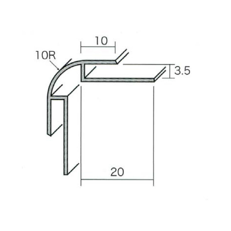 アルミ出隅ジョイナー　１０３５ＡＣ×２７３０　シルバー