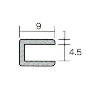 アルミコ型ジョイナー　４．５ＣＣ×３０００　シルバー