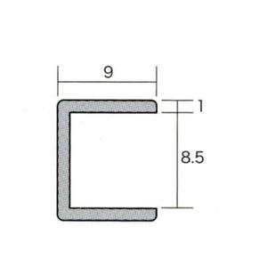 アルミコ型ジョイナー　８．５ＣＣ×３Ｍ　シルバー
