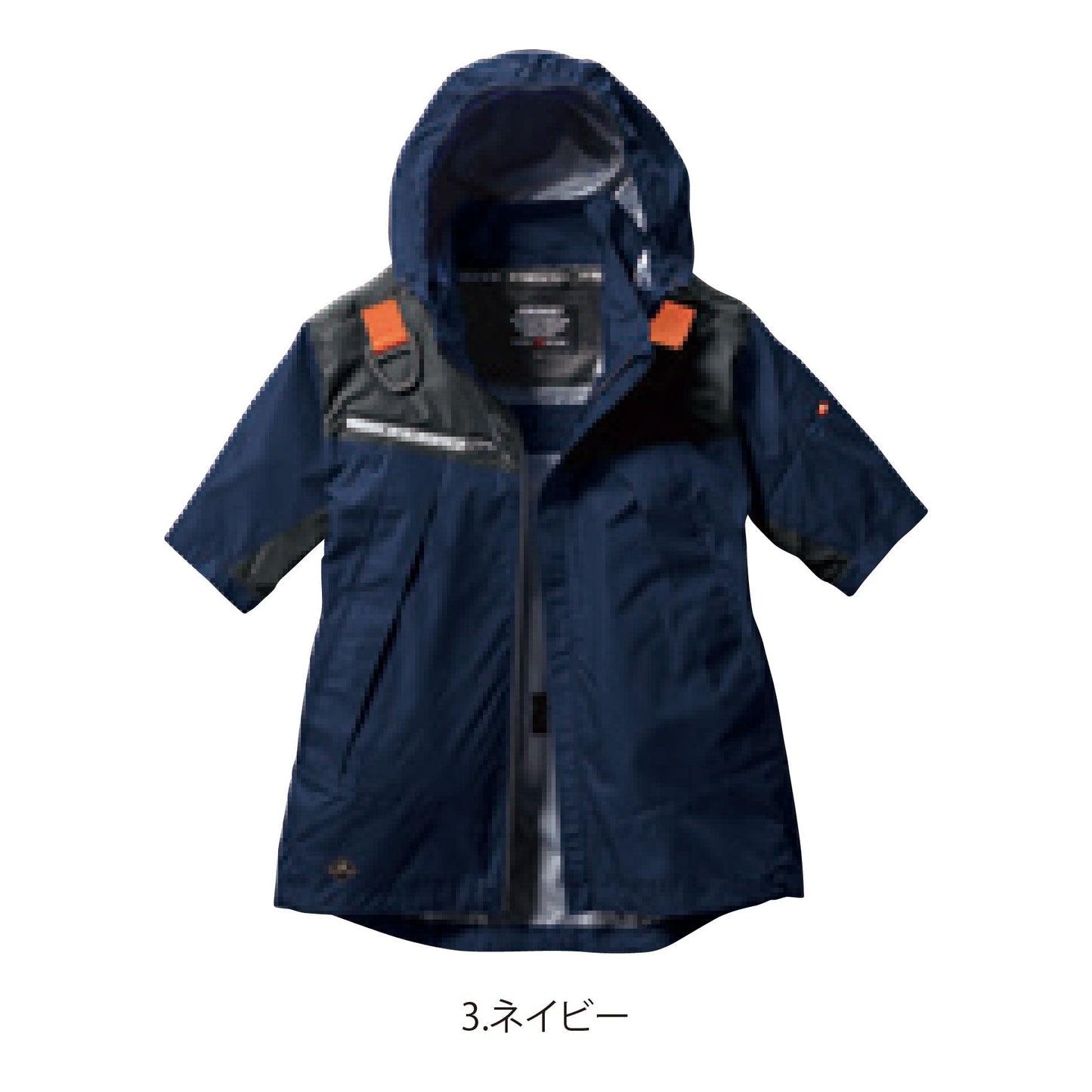バートル　ＡＣ１１９６　ＡＣフーディ半袖ジャケット　ネイビー