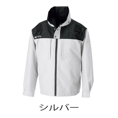 Nクールウェア　脇ファン　長袖　フルハーネス　チタン　S～5L　シルバー/ハンターグリーン/ブルー/ネイビー