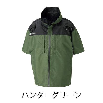 Nクールウェア　脇ファン　半袖　フルハーネス　チタン　S～5L　シルバー/ハンターグリーン/ブルー/ネイビー