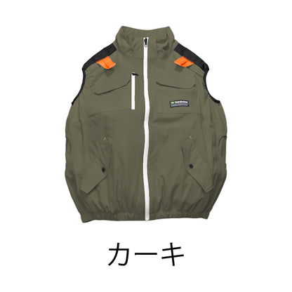 ４穴空調ウエア　ベスト　M～6L　ネイビー/シルバー/オリーブ/ダークグレー