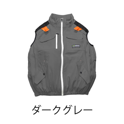 ４穴空調ウエア　ベスト　M～6L　ネイビー/シルバー/オリーブ/ダークグレー