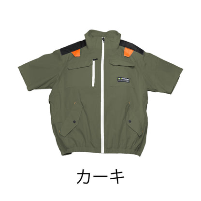 ４穴空調ウエア　半袖　M～6L　ネイビー/シルバー/オリーブ/ダークグレー