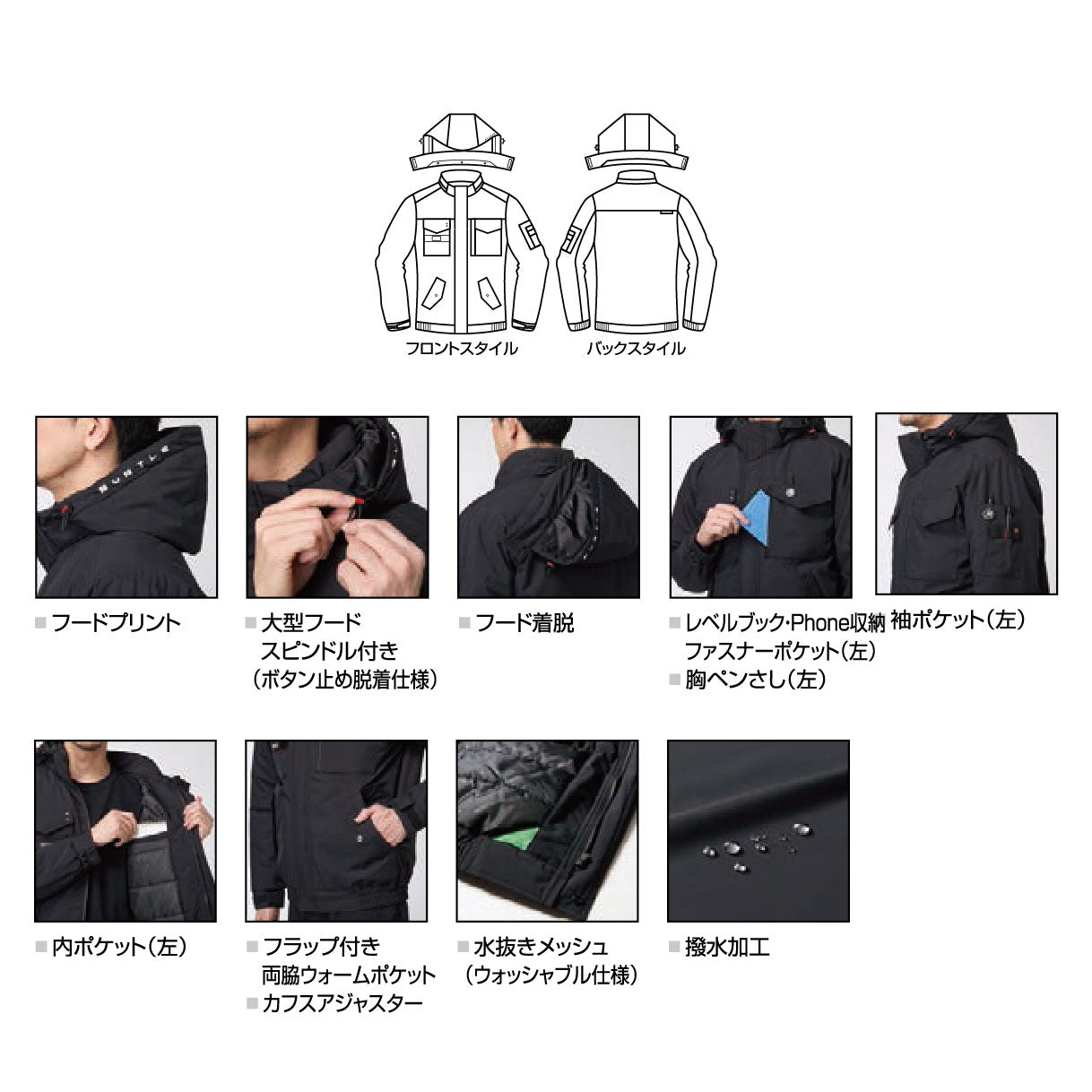 バートル防寒ブルゾン　５０６０ブラック