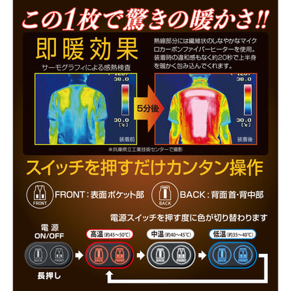 Wスイッチヒートインナーベスト　バッテリーセット