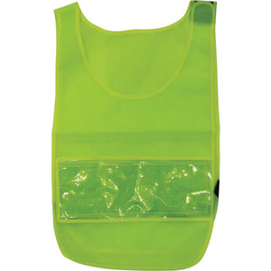 メッシュチョッキ差込ポケット式　蛍光イエロー