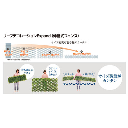 リーフデコレーションＥｘｐａｎｄ　ダークグリーン（伸縮式フェンス）
