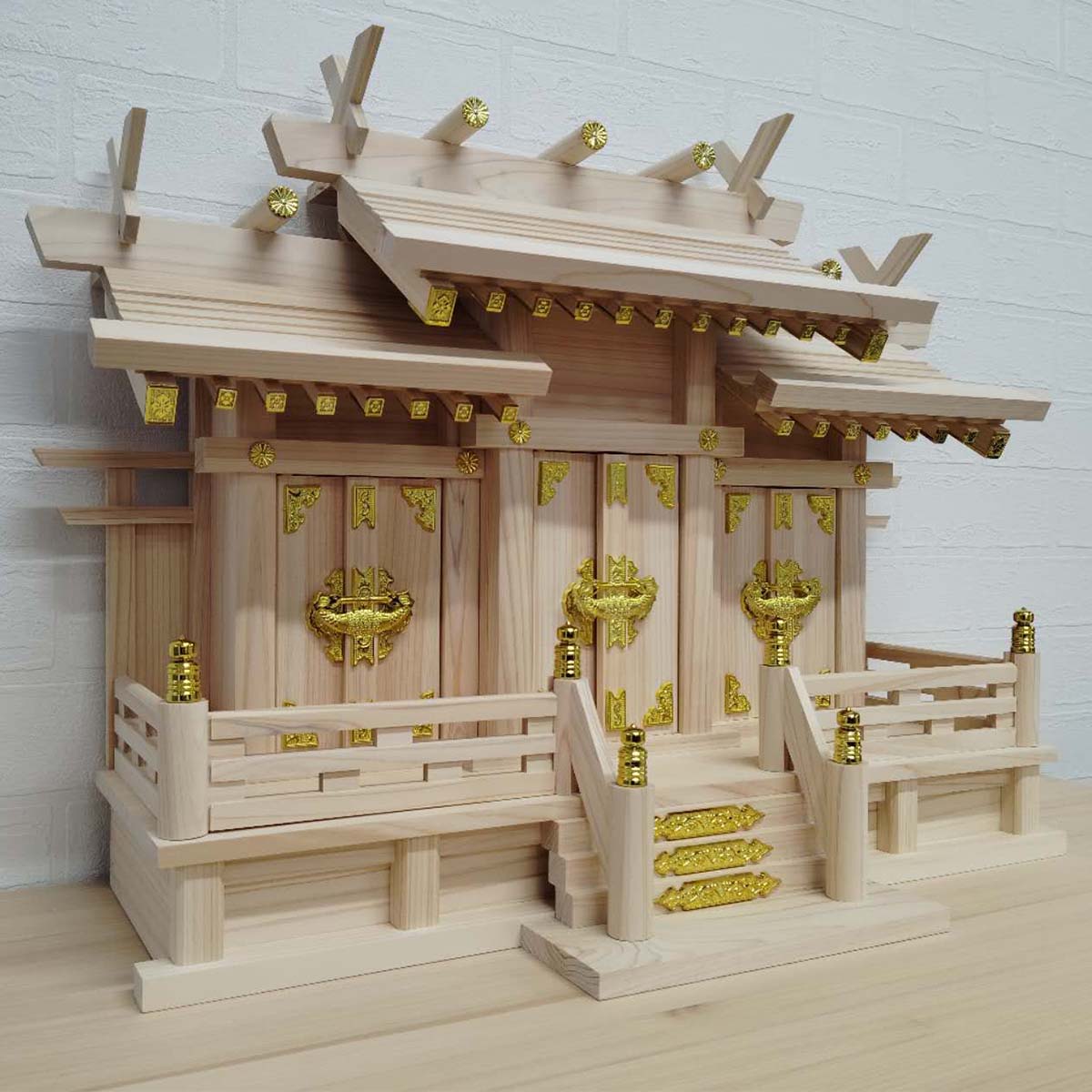 神棚・屋根違い三社（小）