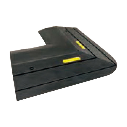 ゴム製スロープ　KY段差ｽﾙｰRｺｰﾅｰ用 L384㎜×W384㎜×D29.5㎜