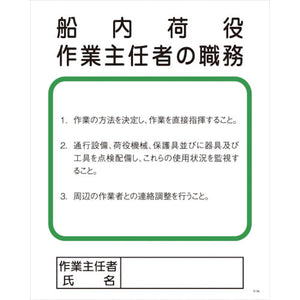 Ｐー１６　船内荷役作業主任者の職務