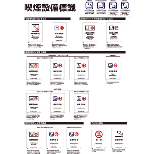 ＳＥＭ４Ｌ－９　３００ｘ６００　４カ国語　喫煙目的室
