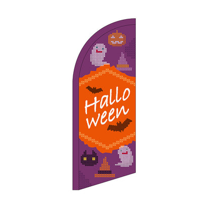 セイルバナーミニ　Ｈａｌｌｏｗｅｅｎ　クロスステッチ　紫　Ｎｏ．４０１２２　Ｗ７１０×Ｈ１９６０