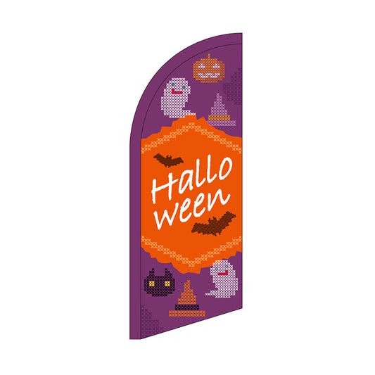 セイルバナーミニ　Ｈａｌｌｏｗｅｅｎ　クロスステッチ　紫　Ｎｏ．４０１２２　Ｗ７１０×Ｈ１９６０
