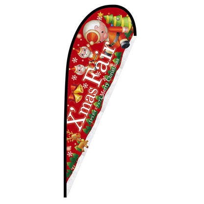 Ｐバナー大　Ｘｍａｓ　Ｆａｉｒ　赤　ツリー　Ｎｏ．６４３２６　Ｗ１２５０×Ｈ３３００