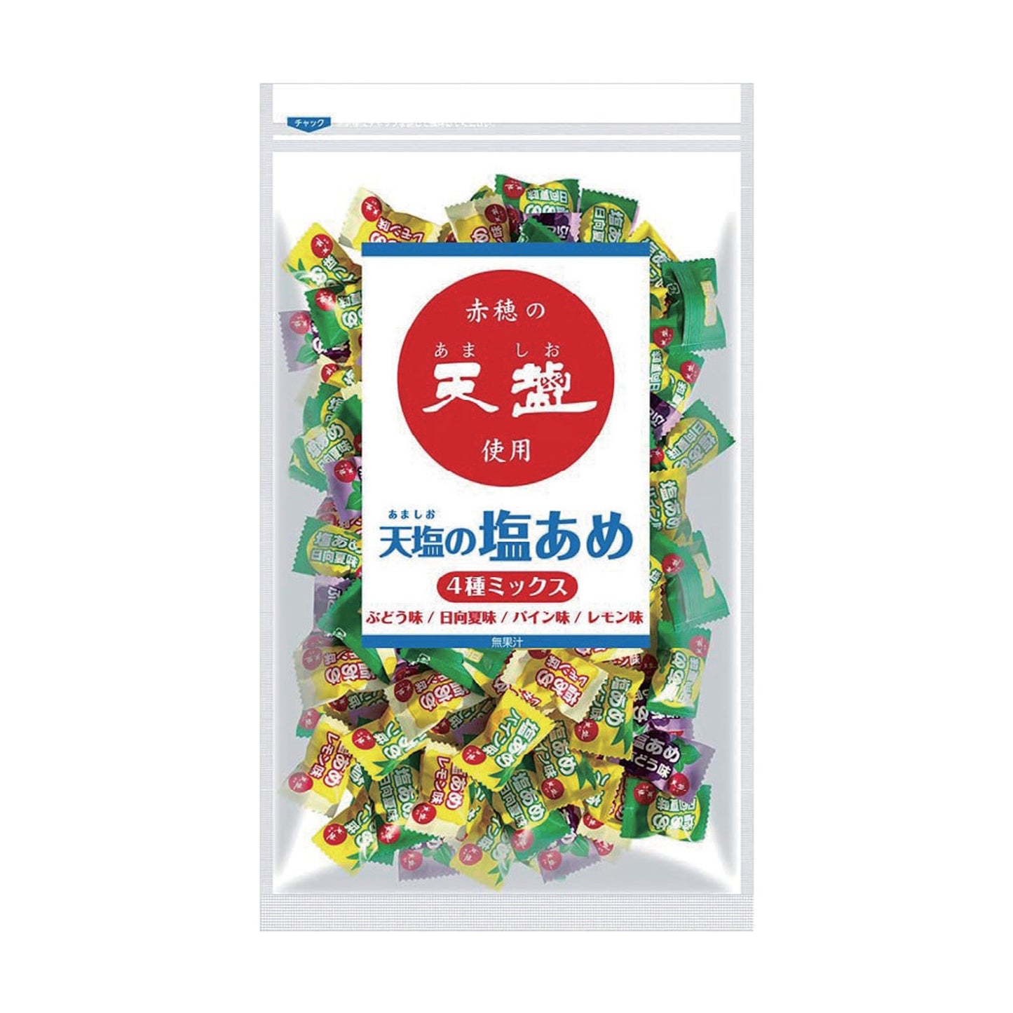 天塩の塩あめ4種ミックス1kg　日向夏/パイン/ぶどう/レモン　
