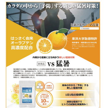 猛暑対策サプリ　VS猛暑