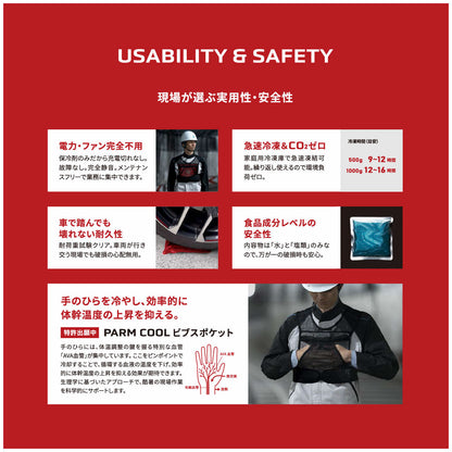 ICE ARMOR専用ビブス　特殊保冷剤５００ｇセット　アイスアーマー