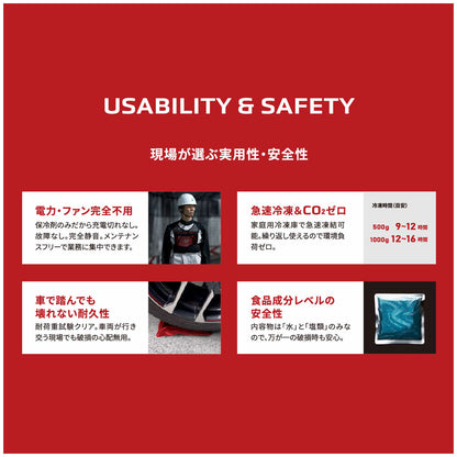 ICE ARMOR専用ビブス　特殊保冷剤５００ｇセット　アイスアーマー