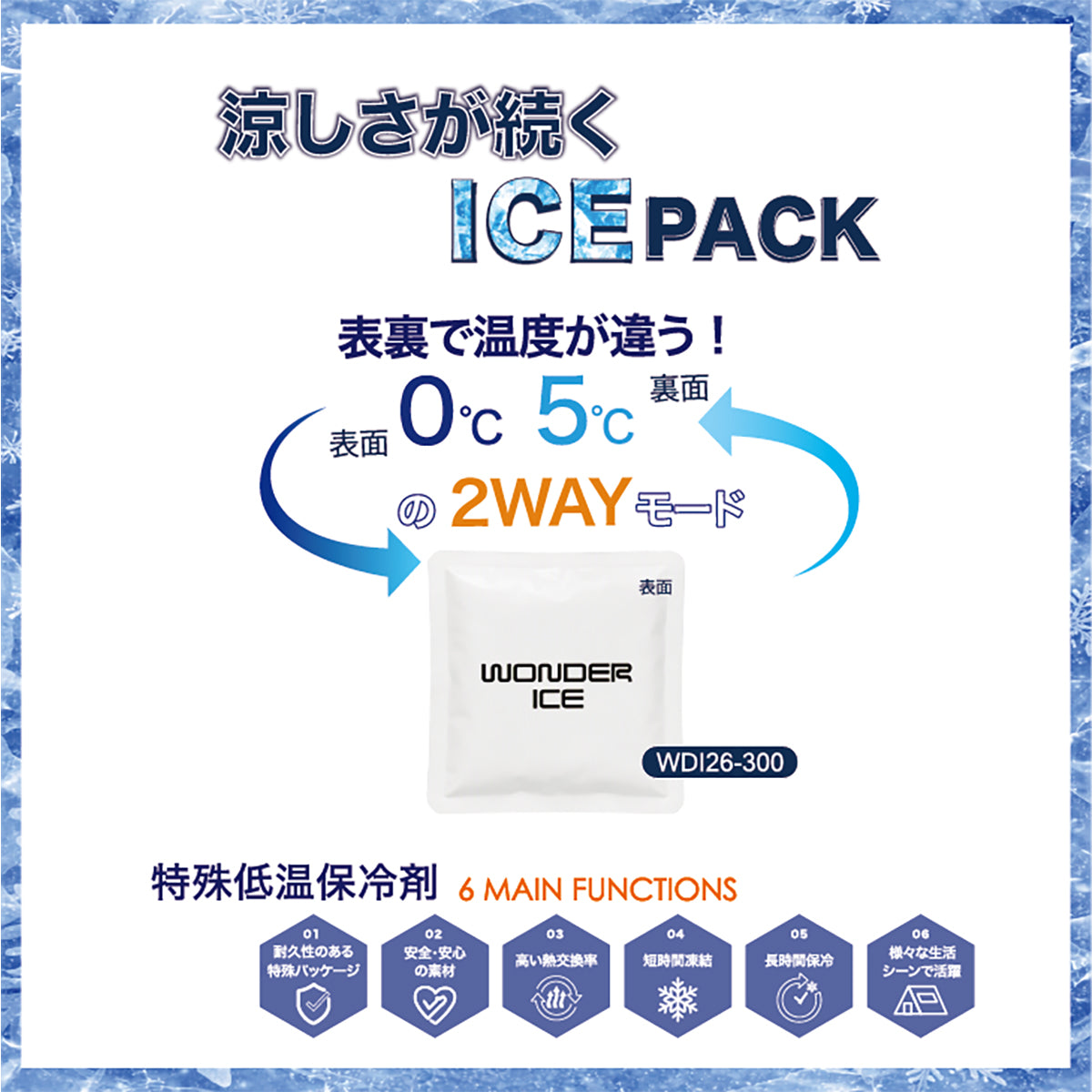 ワンダーアイス　WONDER ICE　特殊低温保冷剤　３００ｇ