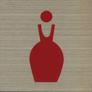 サインプレート　ステンレス　タイプＢ　ＳＴ－Ｂ　００４【女性マーク】