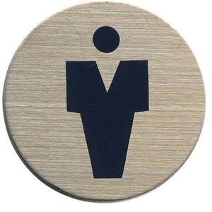 サインプレート　ステンレス　タイプＲ　ＳＴ－Ｒ　０１２【男性マーク】