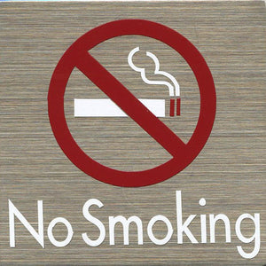 サインプレート　ステンレス　タイプＳ　ＳＴ－Ｓ　０４６【Ｎｏ　Ｓｍｏｋｉｎｇ】