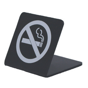 サインプレート　アクリルマットブラック　タイプＭ　ＡＣＭＢＭ－００４　Ｌ型【禁煙マーク】