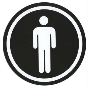 サインプレート　アクリルマットブラック　タイプＲ　ＡＣＭＢＲ－００２【男性マーク】