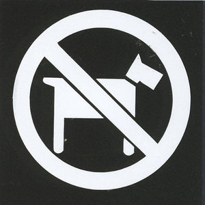 サインプレート　アクリルマットブラック　タイプＳ　ＡＣＭＢ－０２８【動物禁止マーク】