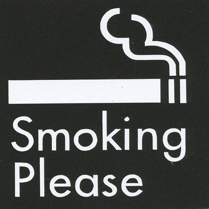 サインプレート　アクリルマットブラック　タイプＳ　ＡＣＭＢ－０３０【Ｓｍｏｋｉｎｇ　Ｐｌｅａｓｅ】