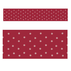 年間タイトルポップ　ビニール幕　かすり柄　エンジ　６０ｃｍ×５０ｍ巻　ＰＡ８－１３２１