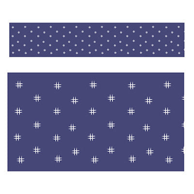年間タイトルポップ　ビニール幕　かすり柄　紺　６０ｃｍ×５０ｍ巻　ＰＡ８－１０６７
