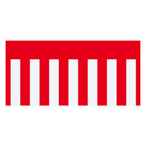 年間タイトルポップ　不織布幕　紅白幕　６０ｃｍ×５０ｍ巻　ＤＱ８－０００１