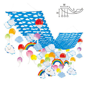 年間デコレーション　吊り物　カラフルポップバルーンプリーツハンガー　ＴＡ８－１０１４