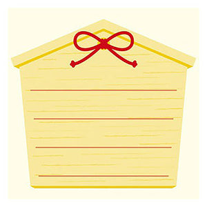 年間タイトルポップ　絵馬　願い事シール　４０枚入リ　ＮＴ８－００１５