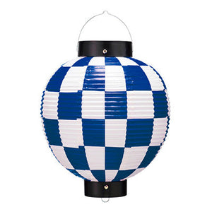 年間タイトルポップ　ビニール尺丸提灯　市松藍　ＴＡ８－７０３５ＤＢ