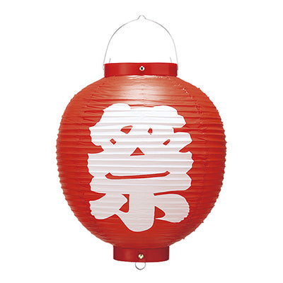 年間タイトルポップ　ビニール尺丸祭提灯　アカ（白文字）　ＴＡ８－７００５Ｒ