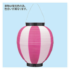 年間タイトルポップ　ポリ夏目八寸丸提灯（コンビ）　ピンク　ＴＡ８－７０１０Ｐ