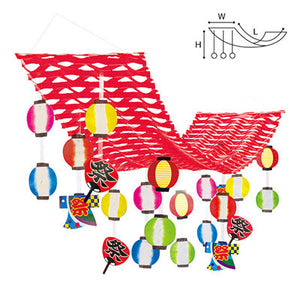 年間タイトルポップ　お祭リ提灯プリーツハンガー　ＴＡ８－１０１３