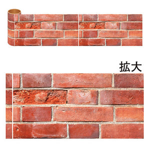 年間タイトルポップ　カンタンロール幕　レンガ　１５０ｍｍ×約１０ｍ巻　ＮＴ８－００４８