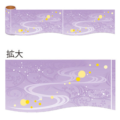 年間タイトルポップ　カンタンロール幕　紫模様　１５０ｍｍ×約１０ｍ巻　ＮＴ８－００１８